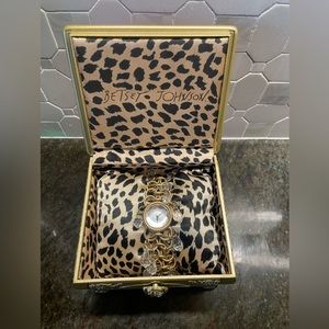 Betsey Johnson Crystal face watch